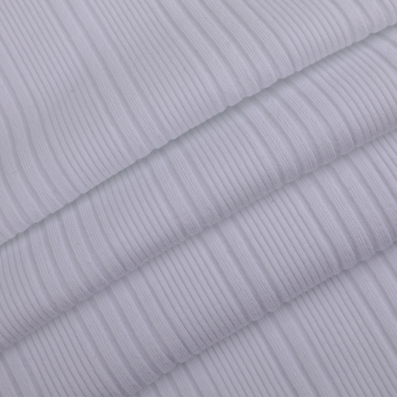 32s JC + 40D Bersalut Penuh Tidak Sekata Jarum Jarum Spandeks Rib Knit